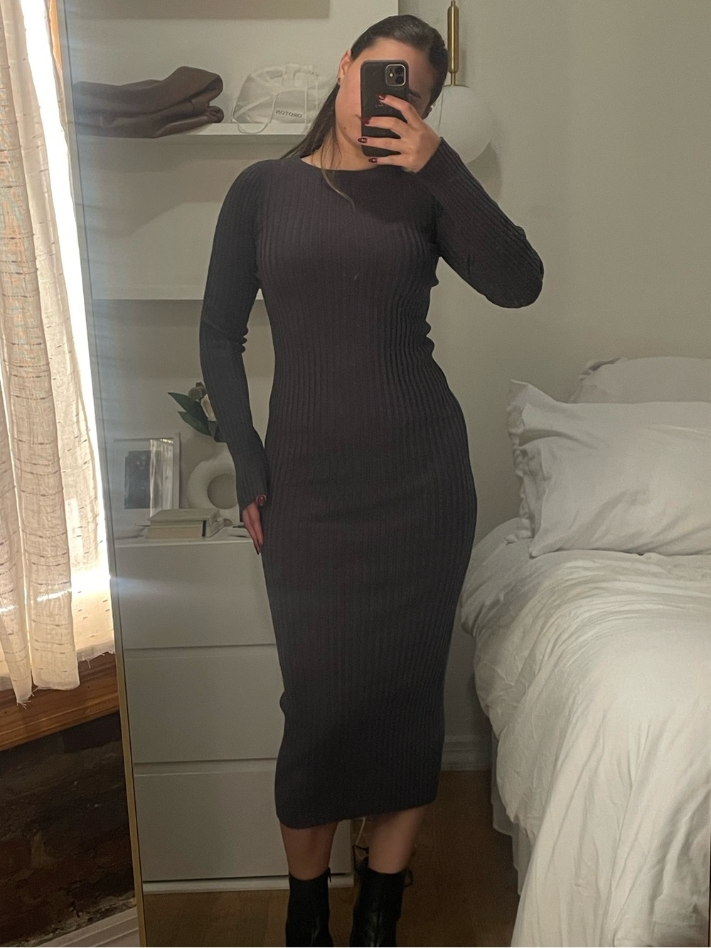 Brand new long ribbed dress - Mango